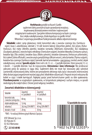 Pastylki do ssania na kaszel i gardło Herbitussin