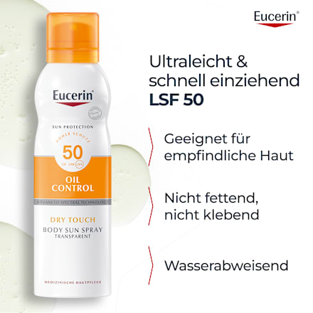 Eucerin Sun Protection Oil Control Dry Touch Body Sun Spray LSF 50 Eucerin