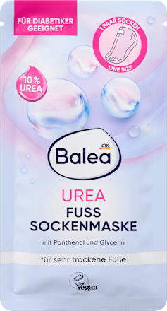 Maska za stopala z 10 % uree v obliki nogavic Balea