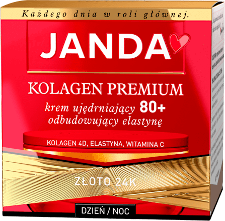 Naprawczy krem na dzień dobry i dobranoc 80+ Kolagen Premium JANDA