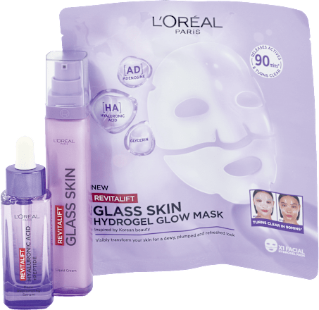 Darčekové balenie revitalift Glass Skin routine L'ORÉAL PARiS