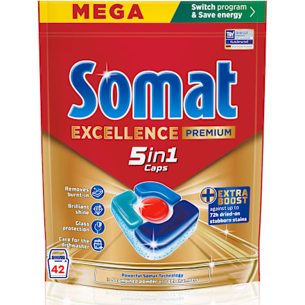 Detergent pentru mașina de spălat vase Excellence 5in1 Somat