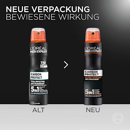 Antitranspirant Deospray Carbon Protect 5in1 L'ORÉAL PARiS MEN EXPERT