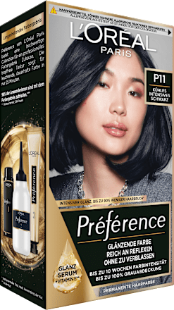 Haarfarbe P11 Kühles Intensives Schwarz L'ORÉAL PARiS PRÉFÉRENCE