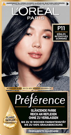 Haarfarbe P11 Kühles Intensives Schwarz L'ORÉAL PARiS PRÉFÉRENCE