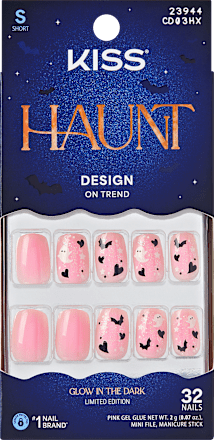 Künstliche Nägel, Haunt Trick or Tip Glow In The Dark Short KISS