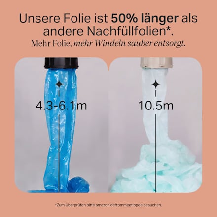 Nachfüllkassetten für Windeleimer Twist & Click und Sangenic Tec Tommee Tippee