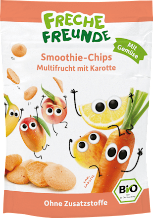 Kindersnack Smoothie-Chips Multifrucht mit Karotte ab 3 Jahren Freche Freunde