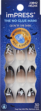 Künstliche Nägel, imPress Boo Proof Glow In The Dark KISS