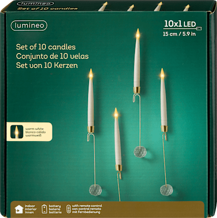 Dekorieren & Einrichten LED Kerzen mit Kristall indoor, warmweiß, 10 St dauerhaft günstig online kaufen