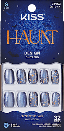 Künstliche Nägel, Haunt Silent Howl Glow In The Dark Short KISS