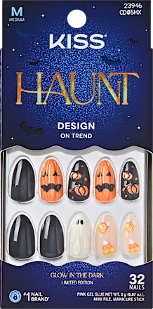 Künstliche Nägel, Haunt Witching Hour Glow In The Dark Medium KISS