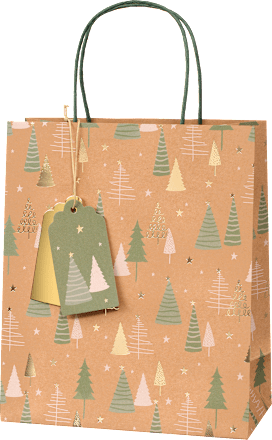 Geschenktasche Bäume, midi hoch NK veredelt Profissimo