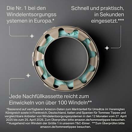 Nachfüllkassetten für Windeleimer Twist & Click und Sangenic Tec Tommee Tippee