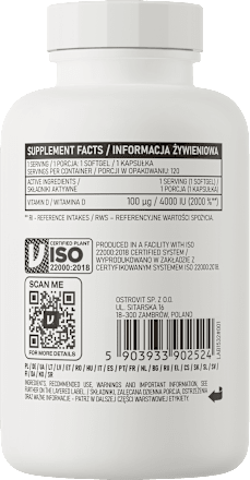 Witamina D3 4000 IU OstroVit