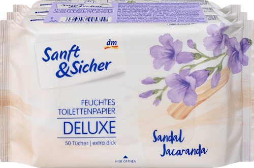 Sanft&Sicher Feuchtes Toilettenpapier Designedition (3x50 St), 150 St dauerhaft günstig online kaufen