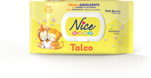 Salviette detergenti baby talco Nice baby