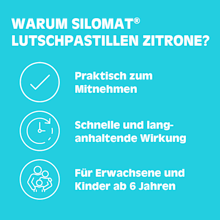 Silomat Hustenstiller Dextromethorphan mit Zitronen-Geschmack 7,7 mg Lutschpastillen Silomat