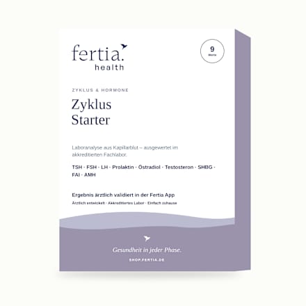 Zyklus Starter – Bluttest mit Laboranalyse für Zuhause fertia health