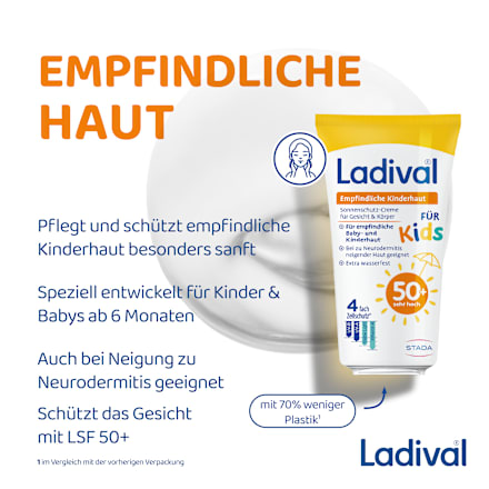 Ladival Empfindliche Kinderhaut Sonnenschutz-Creme Gesicht LSF 50+ Ladival