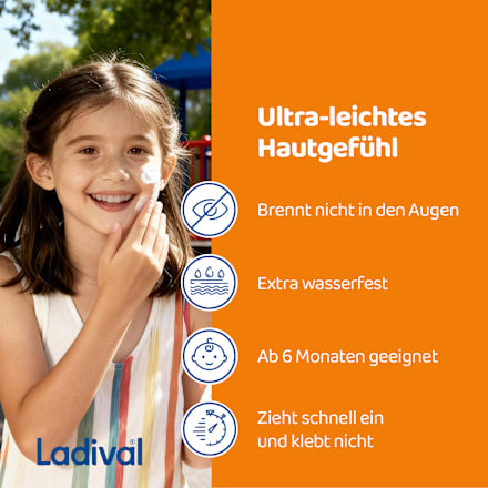 Ladival Empfindliche Kinderhaut Sonnenschutz-Creme Gesicht LSF 50+ Ladival