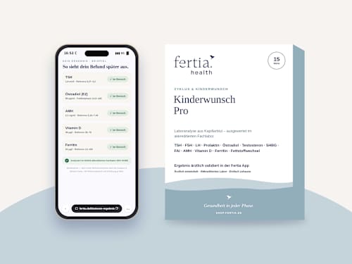 Kinderwunsch Pro – Bluttest mit Laboranalyse für Zuhause fertia health