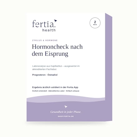 Hormoncheck nach Eisprung – Bluttest mit Laboranalyse für Zuhause fertia health