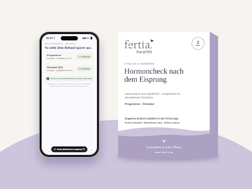 Hormoncheck nach Eisprung – Bluttest mit Laboranalyse für Zuhause fertia health