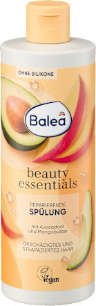 beauty essentials obnovitveni balzam za lase z avokadovim oljem in mangovim maslom Balea