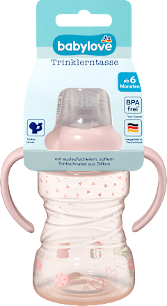 Tanulópohár 6 hónapos kortól, 260 ml-es, többféle babylove