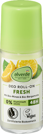 deodorant roll-on bio máta & bio bergamot alverde NATURKOSMETIK