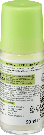 Deo roll-on Fresh, bio mentával és bio bergamottal alverde NATURKOSMETIK