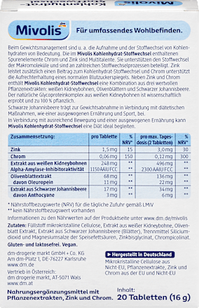 Tablety Metabolizmus sacharidov Mivolis