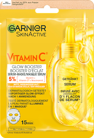 Tuchmaske Vitamin C + Hyaluronsäure Garnier Skin Active