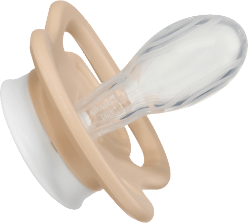 Schnuller Air Silikon symmetrisch, mint/beige & blau/petrol Gr. 3, ab 16 Monaten babylove