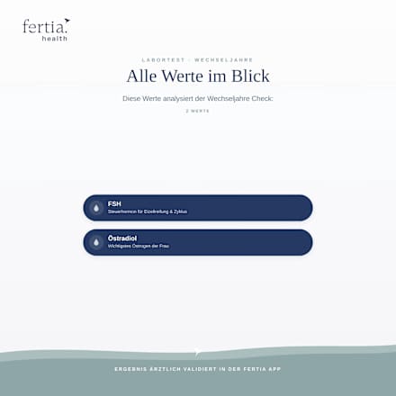 Wechseljahre Check– Bluttest mit Laboranalyse für Zuhause fertia health