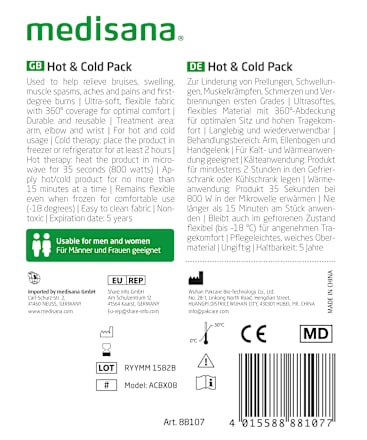 Bandage Hot&Cold Pack Arm medisana