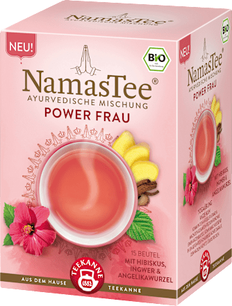 Herbatka BIO Namastee Power Frau (15 x 1,8 g) Teekanne