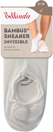 unisex ponožky Bambus Sneaker Invisible, 35-38 bílé Bellinda