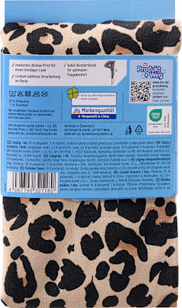 Leggings mit Leo-Muster beige Gr. 46/48 Fascino