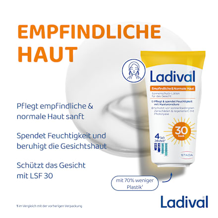 Ladival Empfindliche & Normale Haut Sonnenschutz-Lotion Gesicht LSF30 Ladival