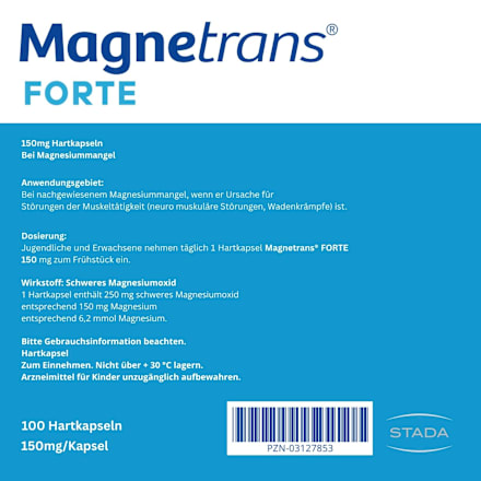 Magnetrans forte 150 mg Hartkapseln Magnetrans