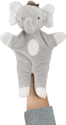 Handpuppe Elefant, grau fehn
