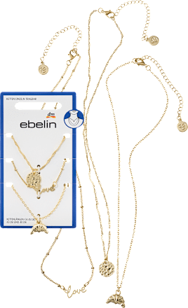 Halsketten Croissant & love, Gold-Optik ebelin