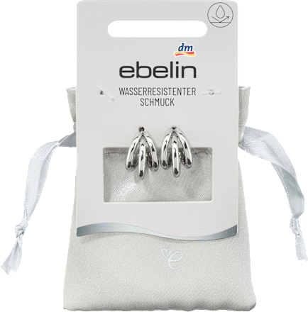 Creolen wasserfest, Silber-Optik ebelin