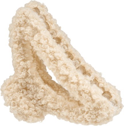 Haarklammer Teddystoff, beige ebelin