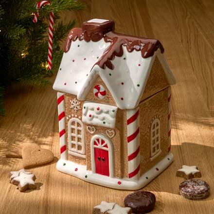 Dekorieren & Einrichten Keramikdose Lebkuchenhaus (14,5x15,5x22,5 cm), 1 St dauerhaft günstig online kaufen