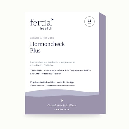 Hormoncheck+ – Bluttest mit Laboranalyse für Zuhause fertia health