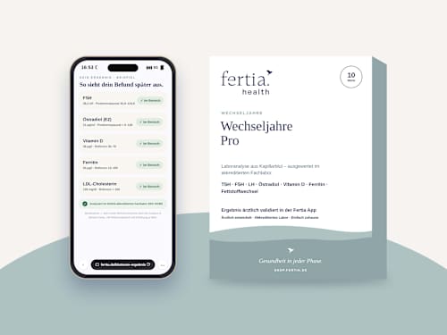 Wechseljahre Pro – Bluttest mit Laboranalyse für Zuhause fertia health