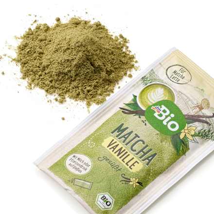 dmBio Matcha latte napitak od matcha zelenog čaja s mljevenom vanilijom ...